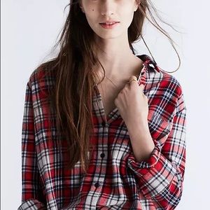 Madewell Flannel Oversized Ex-Boyfriend Shirt